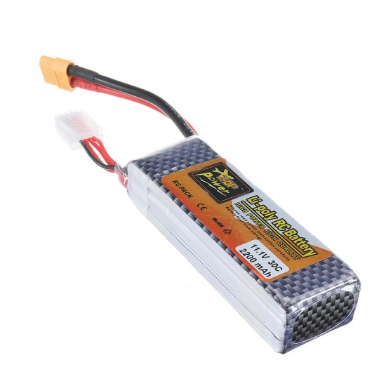 ZOP Power 11.1V 2200MAH 3S 30C Lipo Battery XT60 Plug