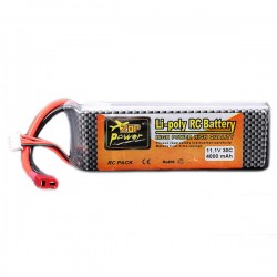 ZOP Power 11.1V 4000MAH 3S 30C Lipo Battery T Plug for JLB 21101 Car