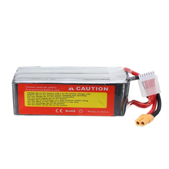 ZOP Power 22.2V 5500mAh 75C 6S Lipo Battery XT60 Plug for FPV RC Helicopter Car Airplane