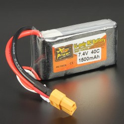 ZOP Power 7.4V 1500mAh 40C 2S Lipo Battery XT60 Plug