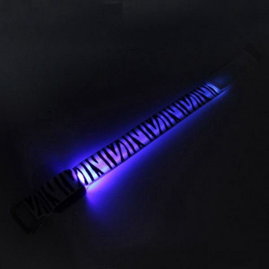 Zebra Running Gear Glowing LED Arm Band Lights Flash Strap Bracelet