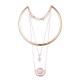 Zircon Gold Collar Chain Multilayer Pendant Necklace For Women