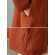 Elegant Women Pure Color High Collar Sweater Dresses