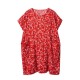 Floral Printed O-neck Knee-Length A-line Pockets Dress