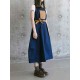 Japanese Style Adjustable Straps Pocket Cotton Apron Dress