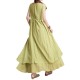 L-5XL Elegant Women Solid Fake Two-piece High Low Maxi Dress