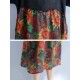 Large Size Women Floral Dress Batwing Sleeve Patchwork Dresses