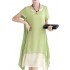 Loose Women Brief Solid Fake Two-Piece Split Cotton Linen Midi Dress