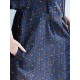 Loose Women Printed Dress Cotton Blend Short Sleeve Bottons Dresses