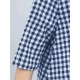 M-5XL Casual Women Black and White Plaid Dress