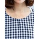 M-5XL Casual Women Black and White Plaid Dress