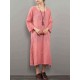 M-5XL Casual Women Pure Color Loose Dress