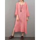 M-5XL Casual Women Pure Color Loose Dress