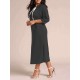 M-5XL Women Casual Side Split Hooded Sweatshirt Dress