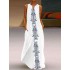 Women V-neck Sleeveless Printed Maxi Dress with Pockets