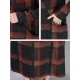 Women Vintage Plaid Turtleneck Long Sleeve Dress with Pocket