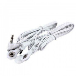 1 Pair TENS Massager Electrode Lead Wire Kabel Stud Snap