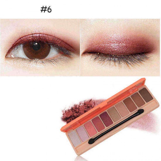 10 Colors Eye Shadow Palette Set Matte Glitter Shimmer Eye Makeup Long-Lasing Waterproof