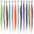 10 Pieces 15 Inch Grizzly Rainbow Synthetic Fiber Hair Extensions