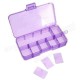 10 Slots Detachable Pill Box Adjustable Nail Decoration Case Cosmetic Organizer Compartment  Storage