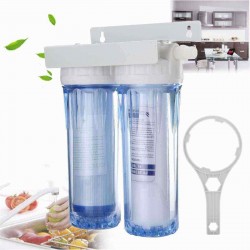 10" Dual Dual Reverse Osmosis Faucet Tap Water Filter Health Purifier Cartridge Home Kitchen