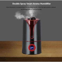 [Humidity +Temperature LCD Display] 3.5L Ultrasonic Air Humidifier Electric Diffuser Nebulizer 7 Colorful LED Air Freshener Aroma Air Purifier  Dual Nozzle for Home Office