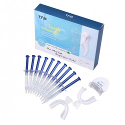 Y.F.M Teeth Whitening Kit W/ LED Light 2 Mouth Tray 10 Whitening Gel Home Teeth Whitener System Teeth Care