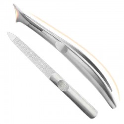 Y.F.M® 2Pcs Stainless Steel Ingrown Toenails Nipper Nail Clippers & Nail Files Cutter Thick Pedicure Tool