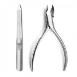 Y.F.M® 2Pcs Stainless Steel Ingrown Toenails Nipper Nail Clippers & Nail Files Cutter Thick Pedicure Tool