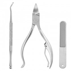 Y.F.M® 3 In 1 Ingrown Toenails Nipper Clipper File Lifter Cutter Kit Stainless Steel Paronychia Care