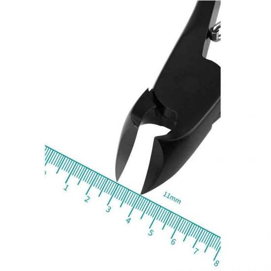 Y.F.M® Black  Ingrown Toenails Cutter Matter Black Handle Ingrown Nail Clipper Manicure Tool With Box