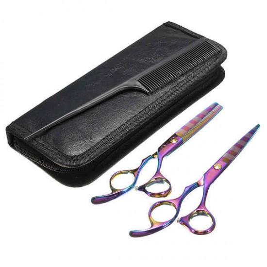 Y.F.M® Professional Hairdressing Thinning Plat Cutting Hair Scissors Shears Set Comb