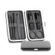 Y.F.M® Stainless Steel Black Nail Clipper Pedicure Scissor Tweezer Manicure Set Kit