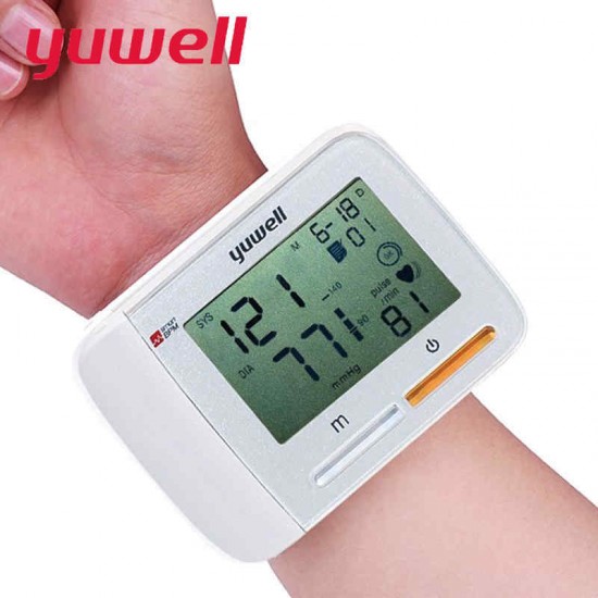 Yuwell YE8900A Wrist Blood Pressure Monitor Portable Large Digital LCD Medical Equipment Measurement CE Household Health Care Tool