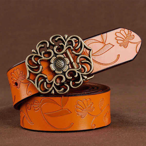 110CM-Women-100-Second-Layer-Belt-Cow-Genuine-Leather-Flower-Strap-Retro-Lotus-Leaf-Buckle-Belts-1115387