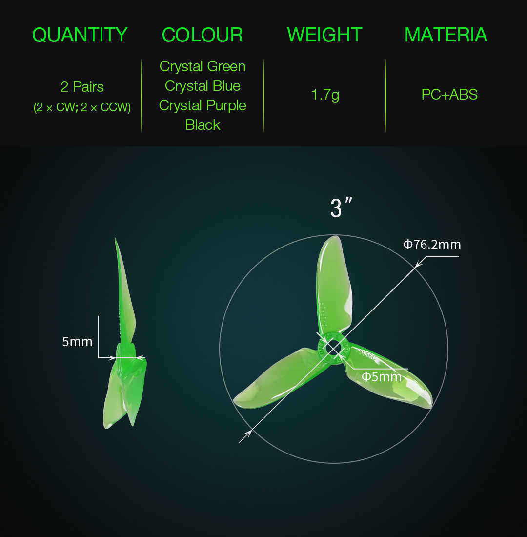 2-Pairs-Dalprop-Cyclone-T3056C-3056-3-blade-Propeller-for-RC-Drone-FPV-Racing-Multi-Rotor-1257050