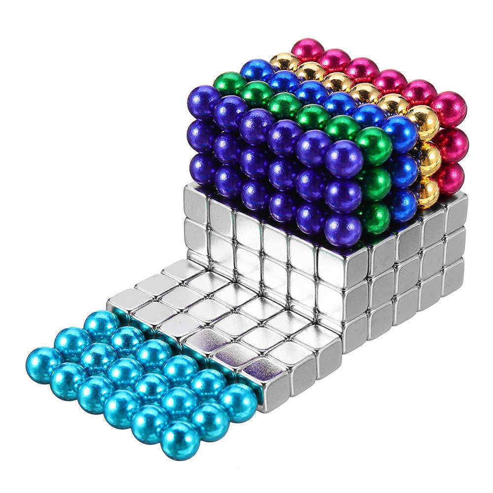 216PCS-5mm-Cube-Buck-Ball-Mixcolour-Magnetic-Toys-Neodymium-N35-Magnet-1390692