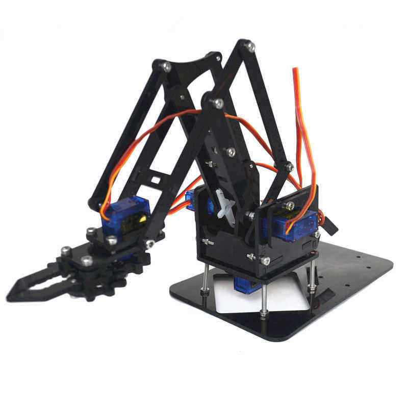 4DOF-Assembling-Acrylic-Mechine-Robot-Arm-with-SG90-Plastic-Gear-Servo-For-Robot-DIY-1185185