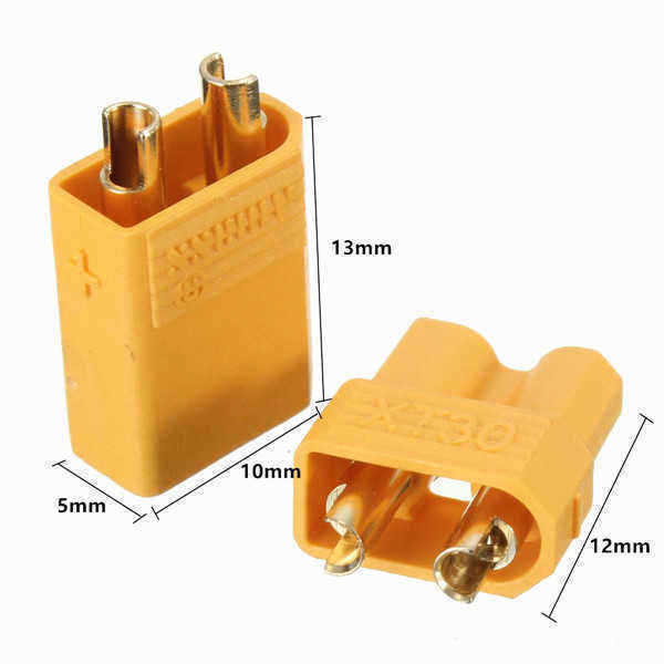 5-Pairs-XT30-2mm-Golden-Male-Female-Non-slip-Plug-Interface-Connector-1237676