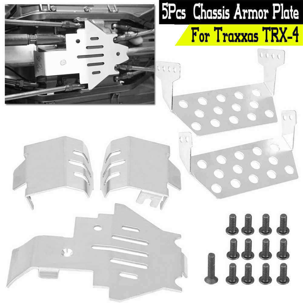 5PCS-Stainless-Steel-Chassis-Front-Rear-Axle-Armor-Protection-Skid-Plate-for-Traxxas-TRX-4-RC-Car-1451157