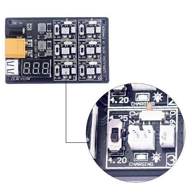 6-In-1-37V-1S-Lipo-LiHv-Battery-Charger-Board-For-Inductrix-37V-KINGKONG-Tiny-6-Eachine-QX65-E010-E0-1170998