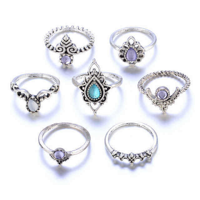 7Pcs-Retro-Ethnic-Style-Openwork-Gem-Joint-Ring-1558139