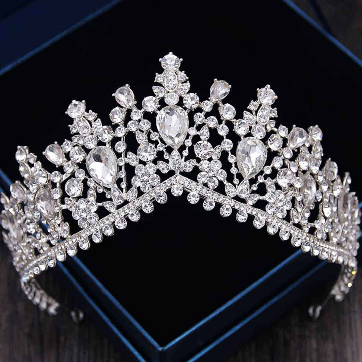 7cm-High-Large-Adult-Drip-Crystal-Wedding-Bridal-Party-Pageant-Prom-Tiara-Crown-Hair-Accessories-1364647