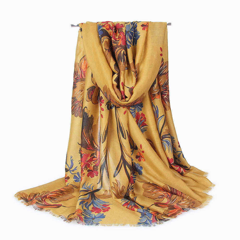 90180CM-Women-Linen-Summer-Chinese-Floral-Painting-Scarf-Outdoor-Breathable-Flower-Shawl-1329201