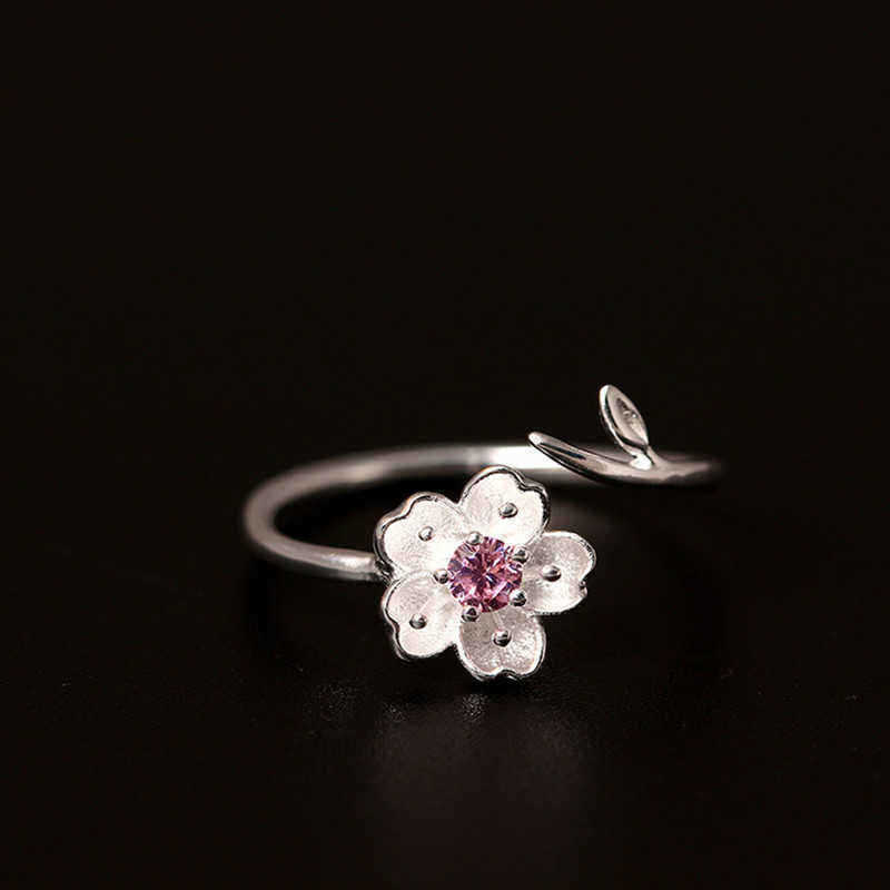 925-Sterling-Silver-Women-Ring-Purple-Rhinestone-Flower-Charm-Adjustable-Open-Ring-for-Women-1289930