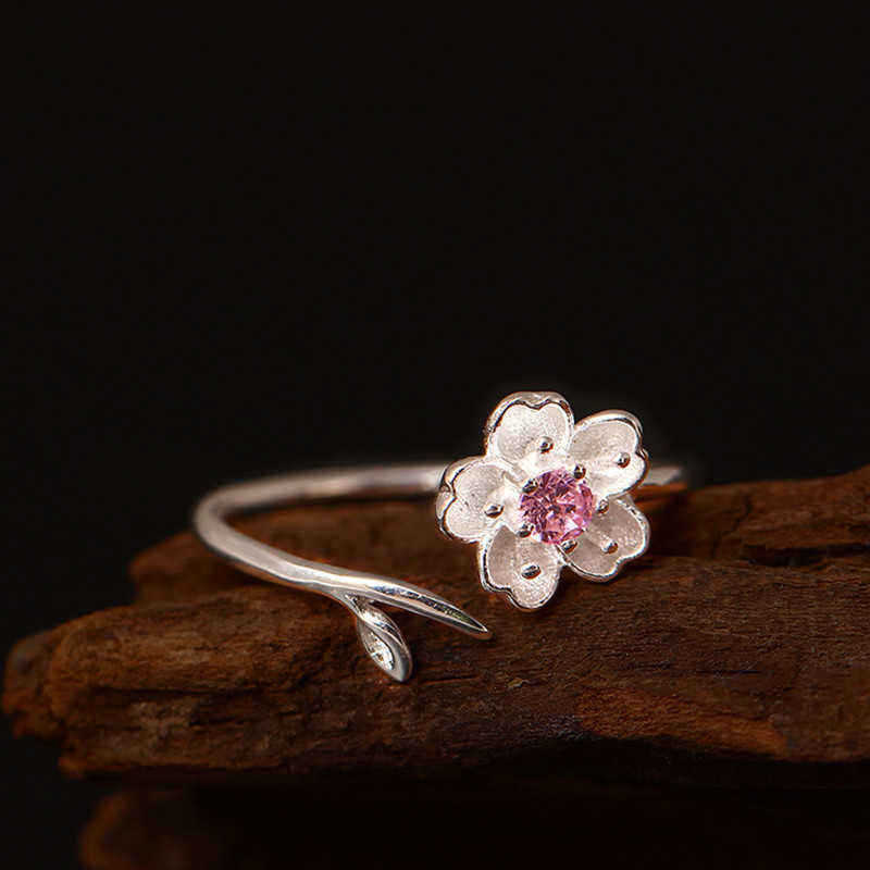 925-Sterling-Silver-Women-Ring-Purple-Rhinestone-Flower-Charm-Adjustable-Open-Ring-for-Women-1289930