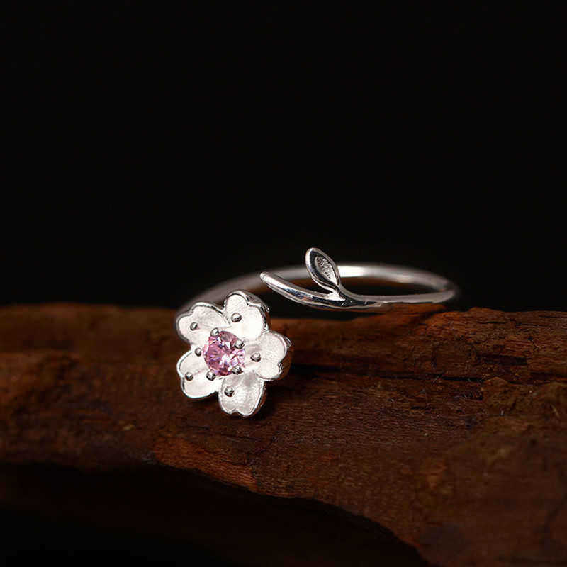 925-Sterling-Silver-Women-Ring-Purple-Rhinestone-Flower-Charm-Adjustable-Open-Ring-for-Women-1289930