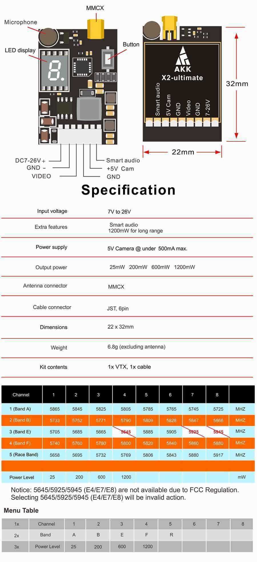 AKK-X2-ultimate-International-25mW200mW600mW1200mW-58GHz-37CH-FPV-Transmitter-with-Smart-Audio-1388013