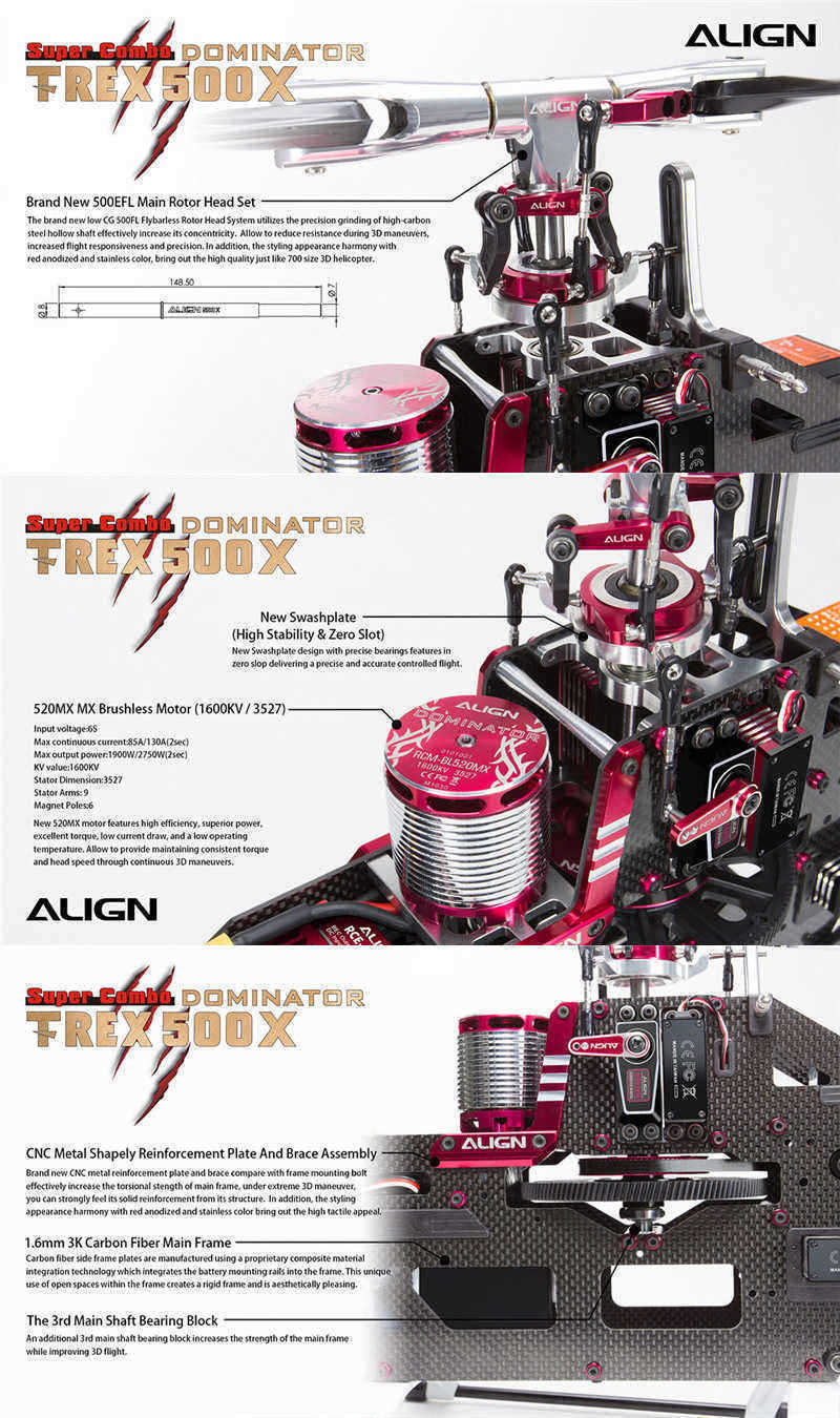 ALIGN-T-REX-500X-Dominator-6CH--3D-Flying-RC-Helicopter-Super-Combo-With-Brushless-1600KV-Motor-ESC--1154882