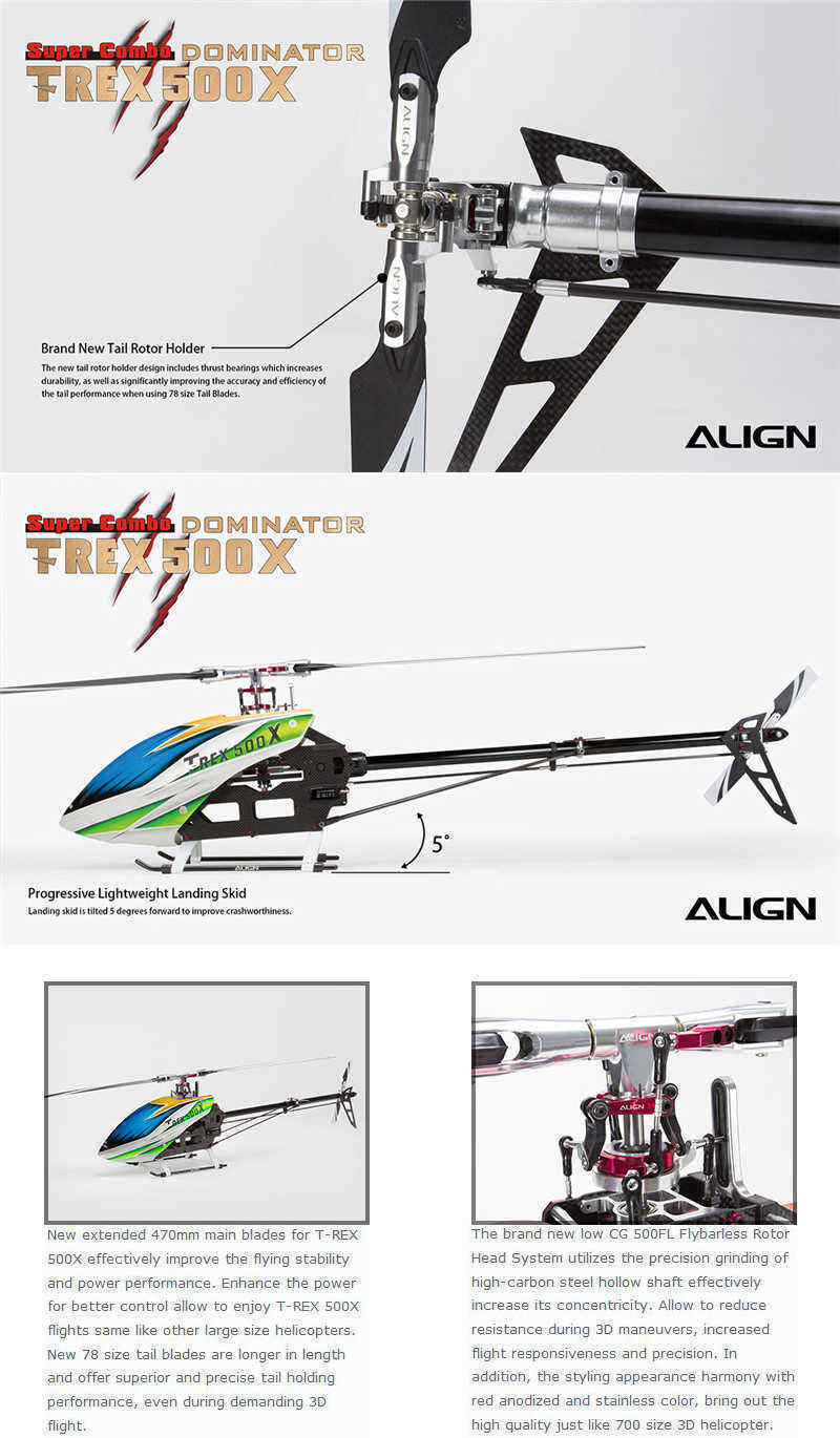 ALIGN-T-REX-500X-Dominator-6CH--3D-Flying-RC-Helicopter-Super-Combo-With-Brushless-1600KV-Motor-ESC--1154882